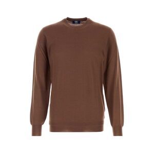 Fedeli Men Brown Wool Sweater
